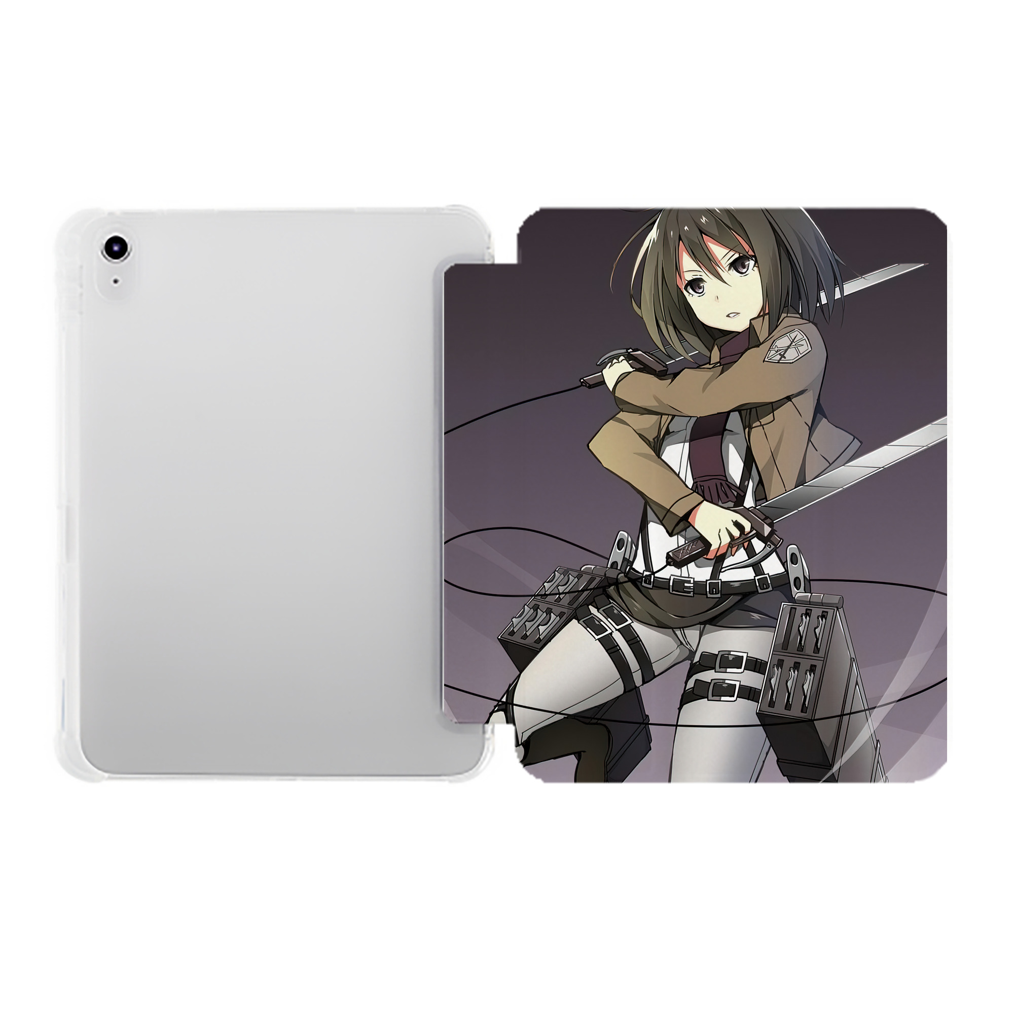 （画像用） 進撃の巨人 Attack on Titan IPad ケース ペン収納付き 三つ折りスタンド PUレザー×シリコン 対応機種9.5/10.5/10.9インチ